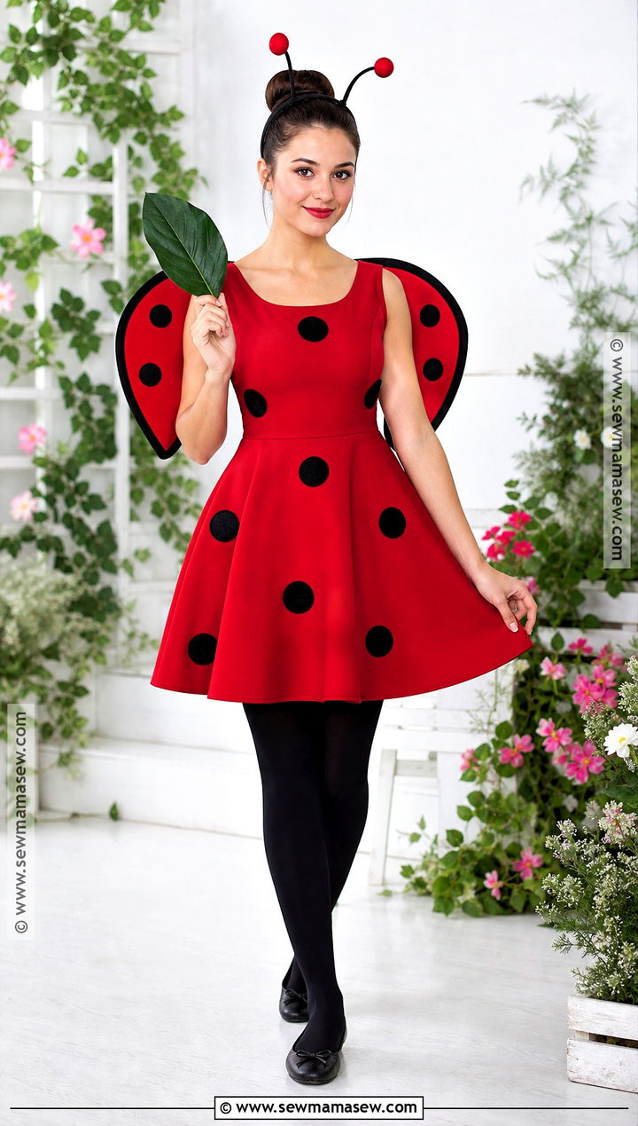 Ladybug Costume With Red Dress - 35 quick easy halloween costumes for women