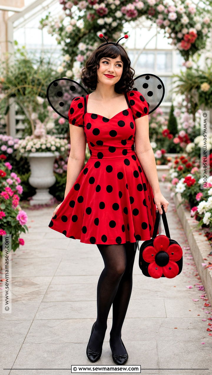 Ladybug Costume With Red Dress - 45 women halloween costume ideas
