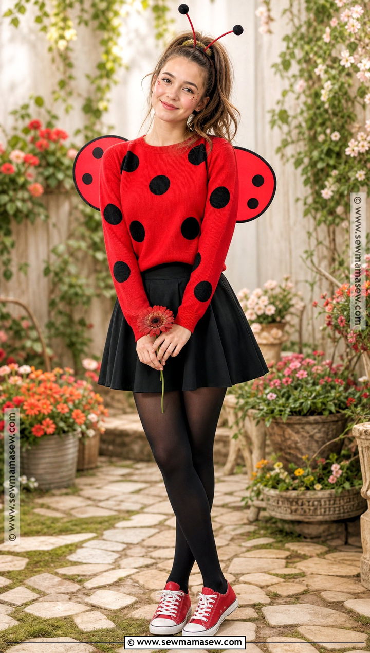 Ladybug Costume With Red Polka Dots - 35 halloween costumes teenage girl solo