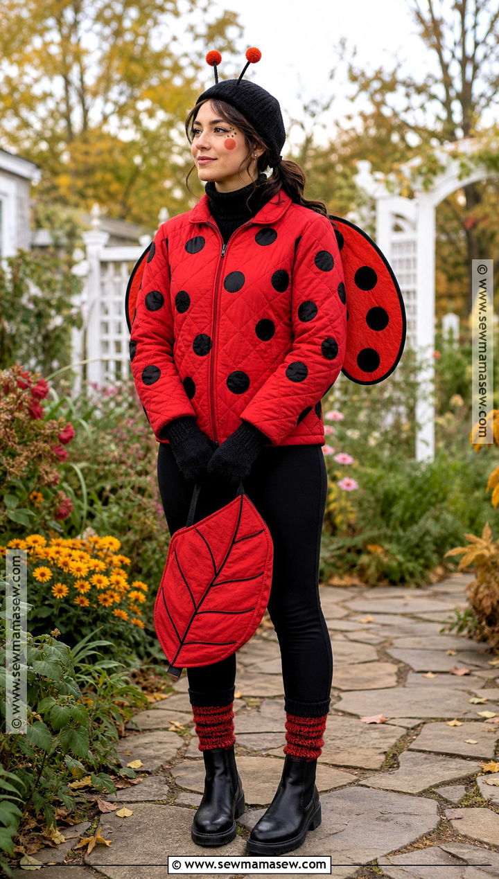 Ladybug Costume With Red Quilted Jacket - 40 warm halloween costumes