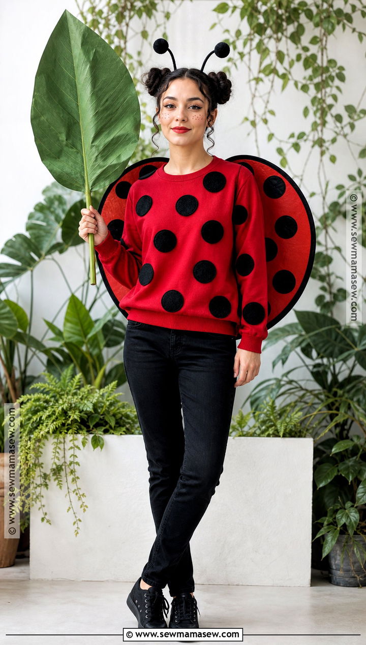 Ladybug Costume With Red Shirt - 30 lazy costume ideas