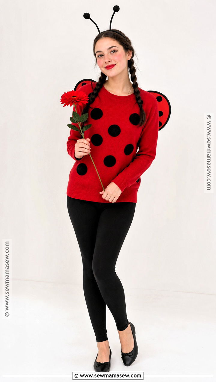 Ladybug Costume With Red Shirt - 30 simple halloween costume ideas