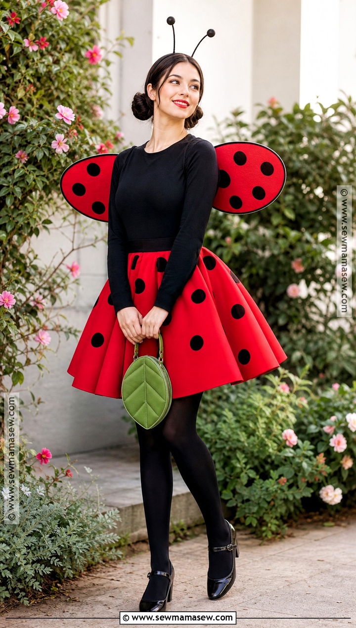 Ladybug Costume With Red Skirt - 35 womens halloween costume ideas