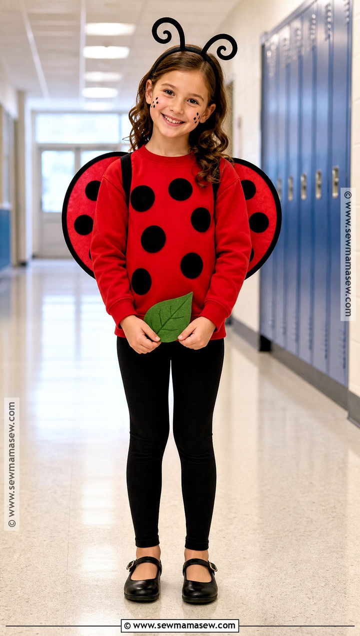 Ladybug Costume With Red Spotted Outfit - 35 school costume ideas