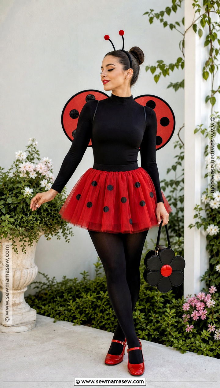 Ladybug Costume With Red Tulle Skirt - 35 cute halloween costumes for women