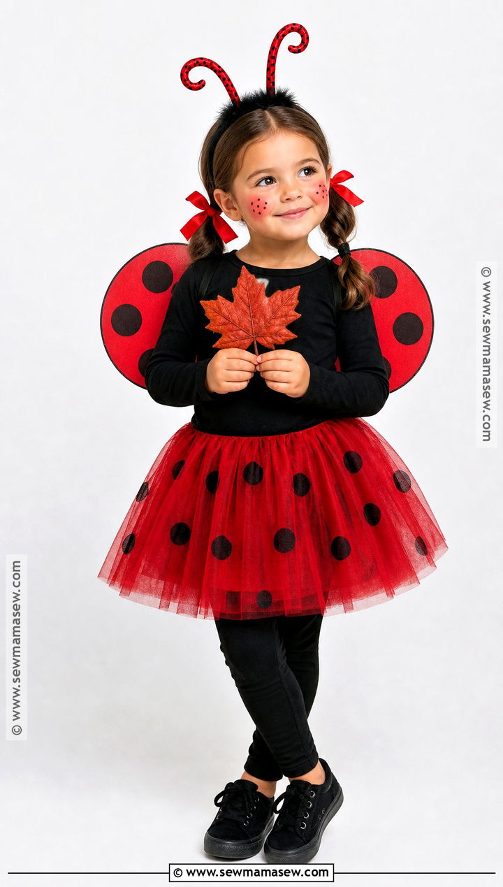 Ladybug Costume With Red Tutu - 30 Cute Girl Halloween Costumes