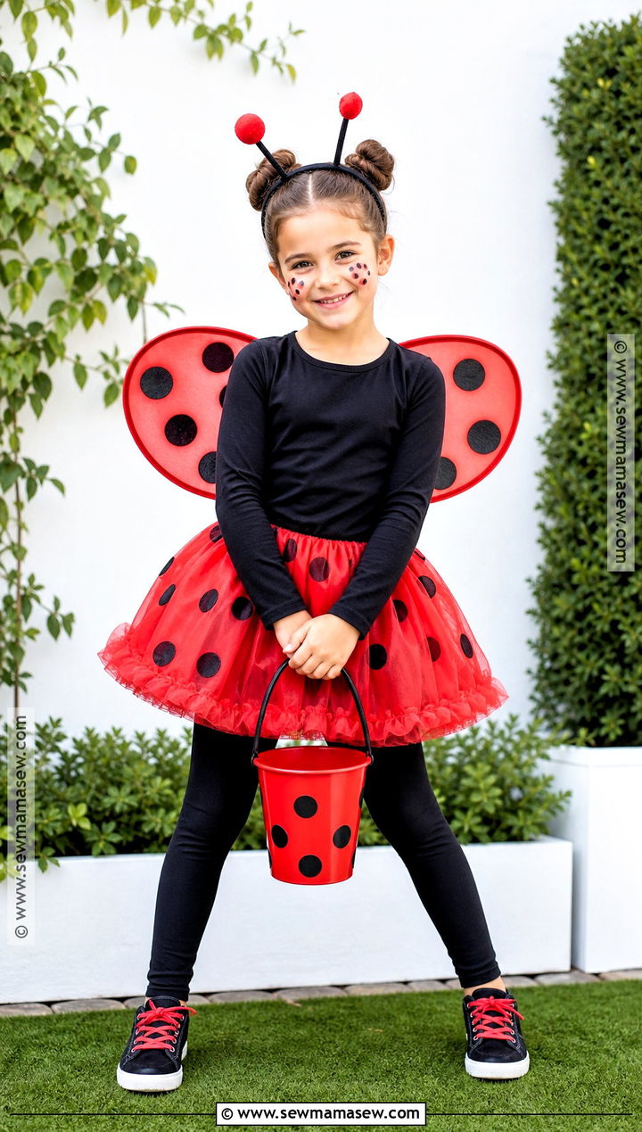 Ladybug Costume With Red Tutu - 30 halloween costumes girls for kids