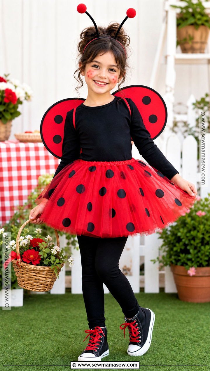 Ladybug Costume With Red Tutu - 30 costumes for kids