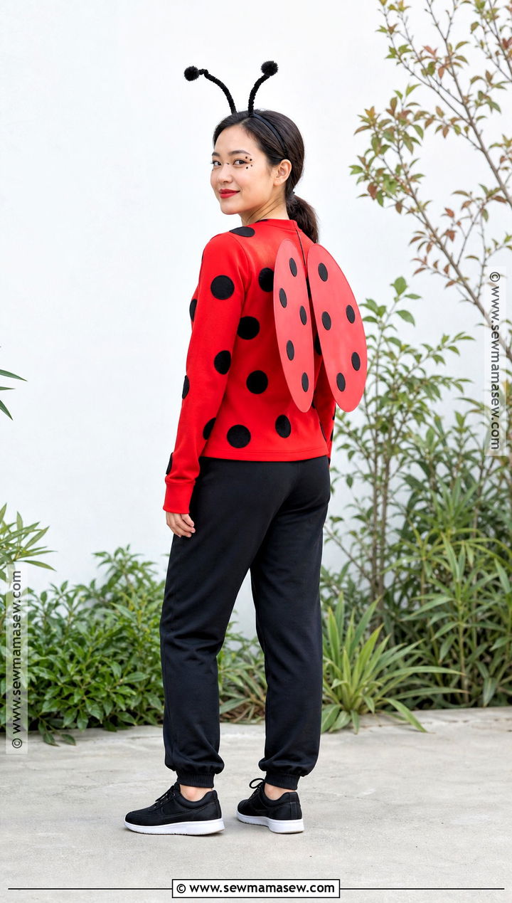 Ladybug Costume With Red Wings - 30 Easy Homemade Halloween Costumes
