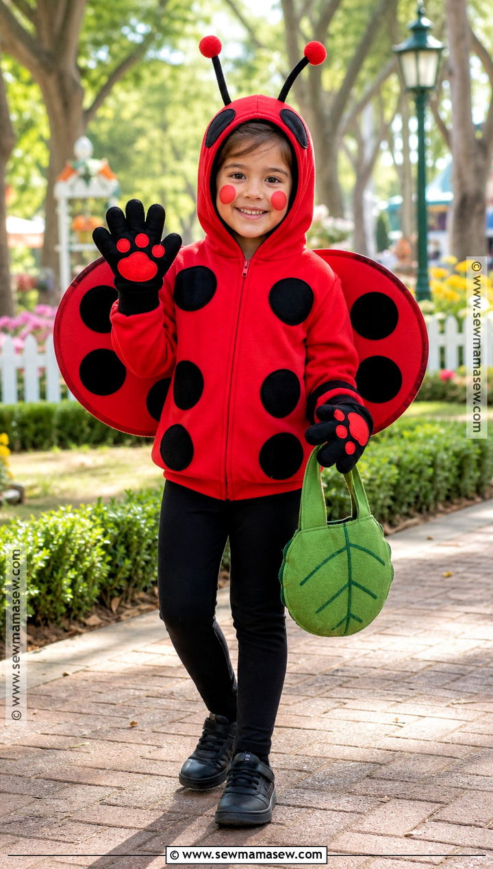 Ladybug Costume With Red Wings - 30 kid costume ideas