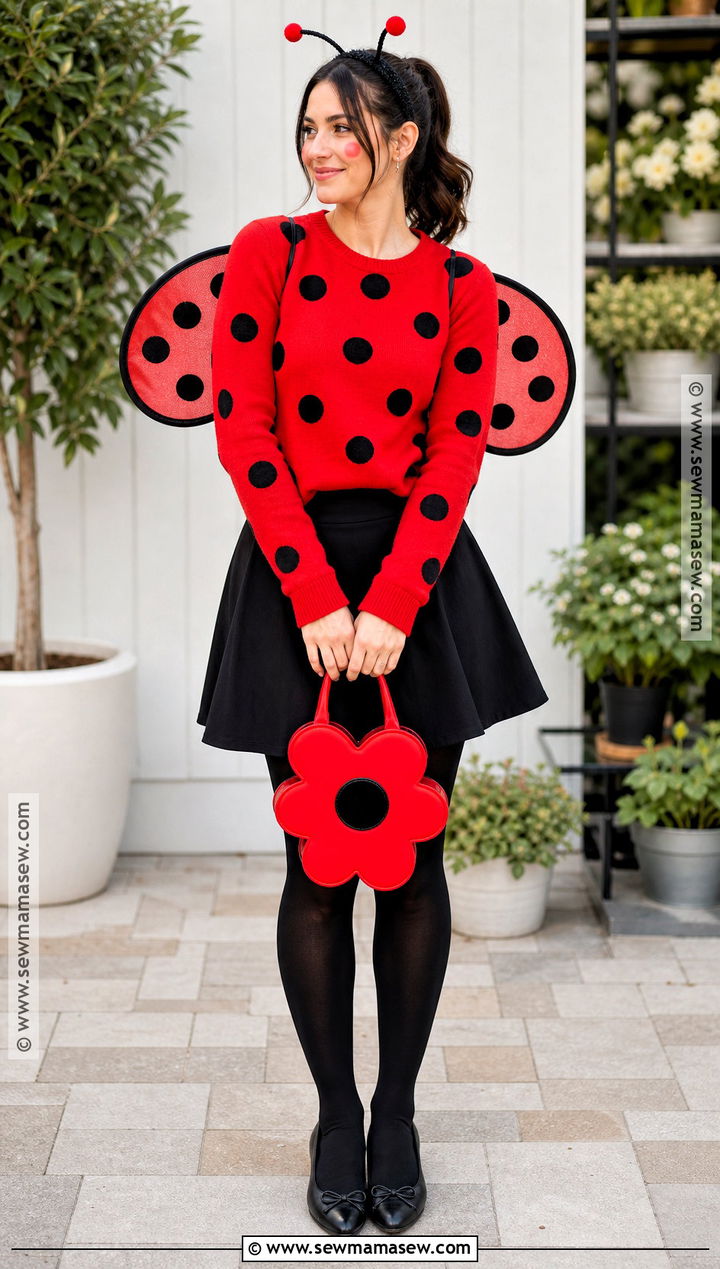 Ladybug Costume With Red Wings - 30 basic costume ideas