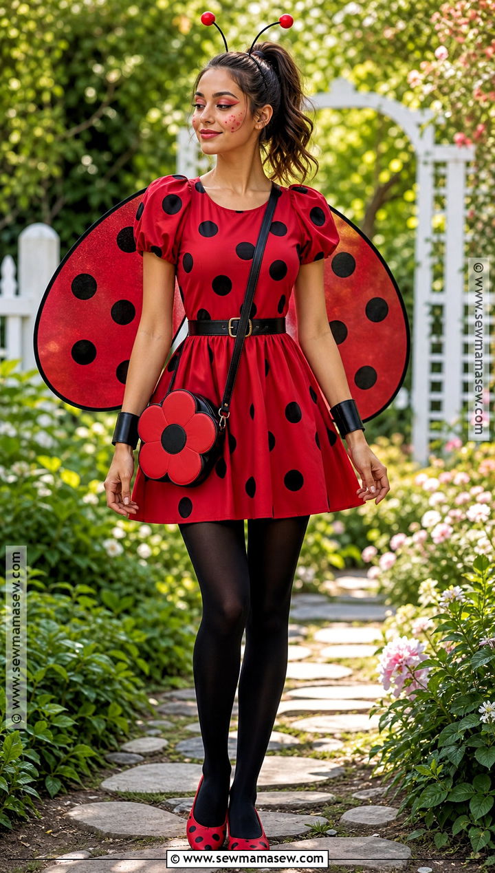 Ladybug Costume With Spotted Cape - 35 Animal Costumes for Women