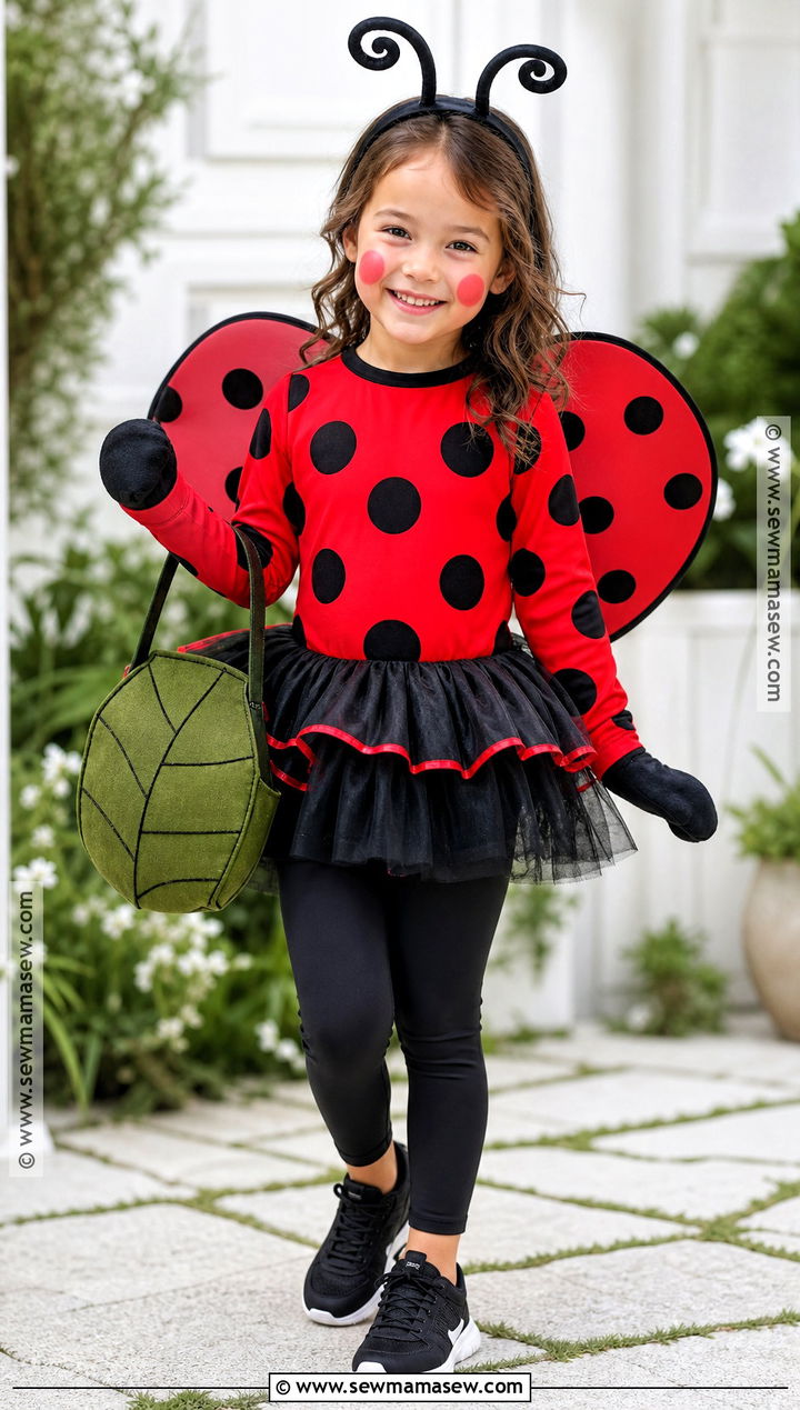 Ladybug Costume With Spotted Wings - 35 animal costumes for kids