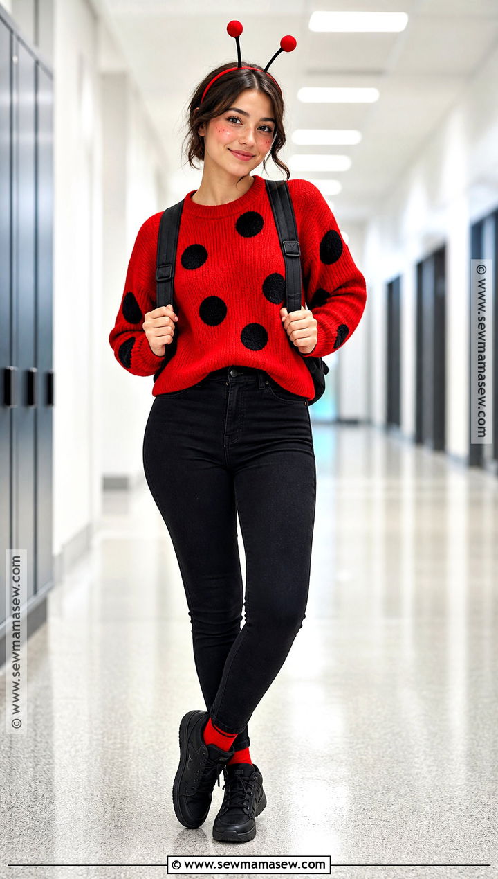 Ladybug Halloween School Outfit - 30 halloween school outfit ideas