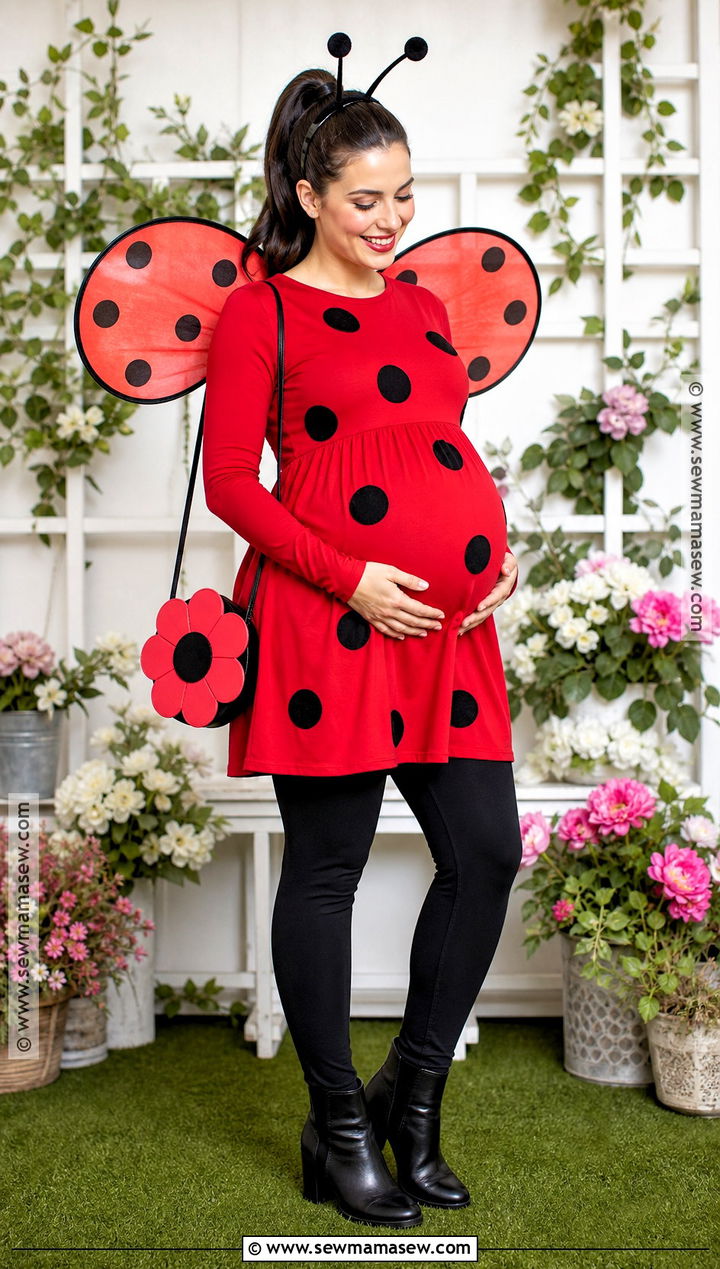 Ladybug Pregnant Costume - 40 pregnant halloween costume ideas