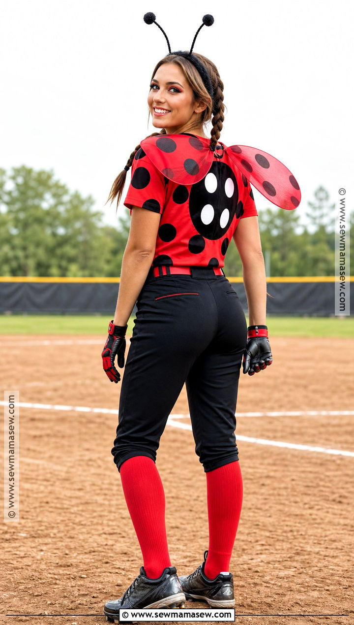 Ladybug Softball Costume With Red Jersey - 30 softball halloween costumes