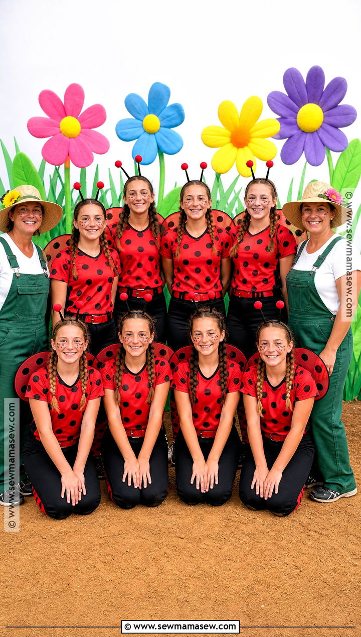 Ladybug Softball Team Costume - 35 softball team halloween costume ideas