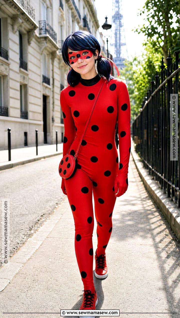 Ladybug Superhero Costume With Red Jumpsuit - 30 girl superhero costumes