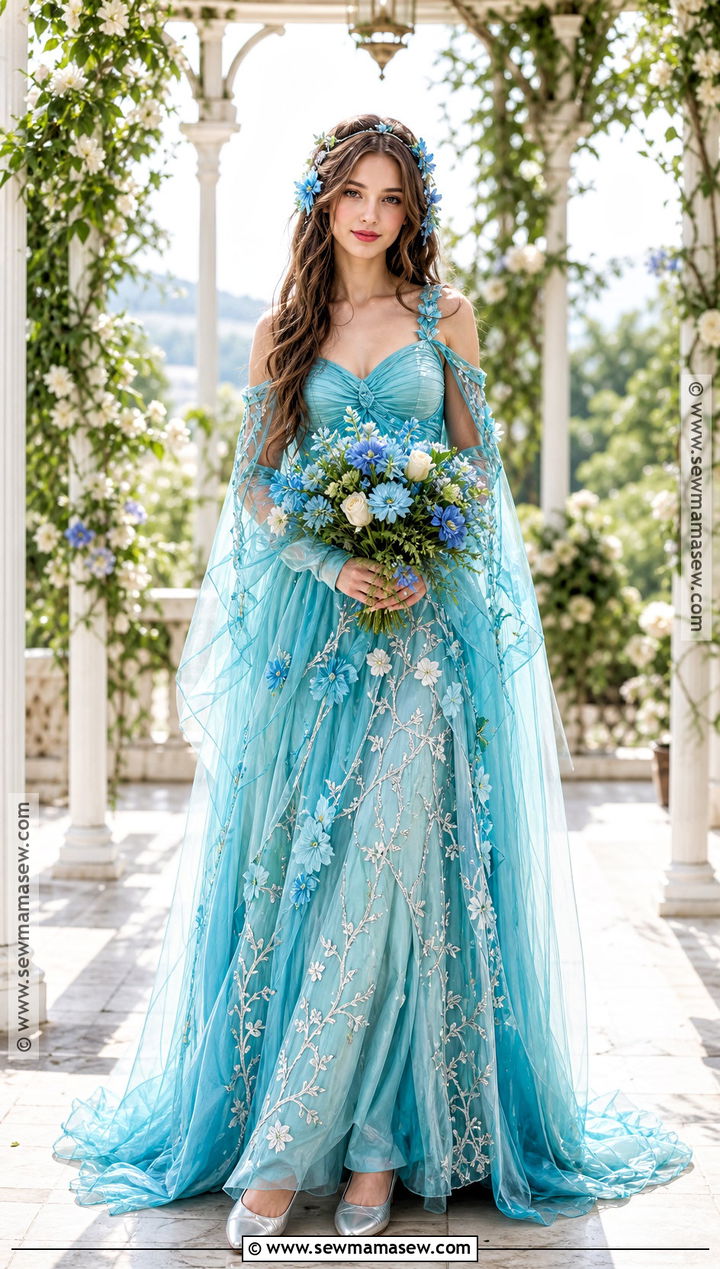 Lake Blue Ceremonial Padme Costume - 30 padme star wars costumes