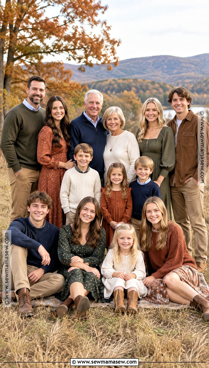 Large Family Fall Photo Outfits - 25 fall family photo outfits