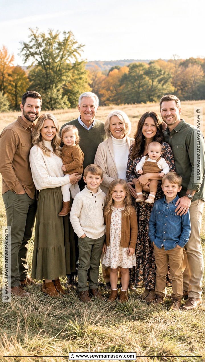 Large Family Neutral Fall Outfits - 25 fall family outfits