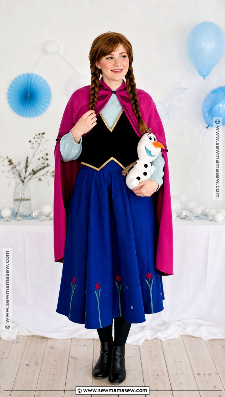 Last Minute Anna Costume With Black Vest - 30 anna halloween costume ideas