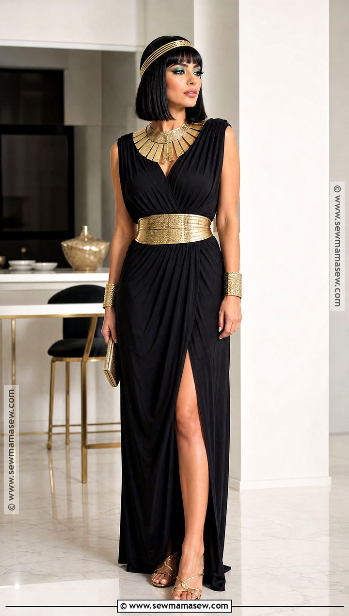 Last Minute Black Dress Cleopatra Outfit - 30 Cleopatra Halloween Outfit Ideas
