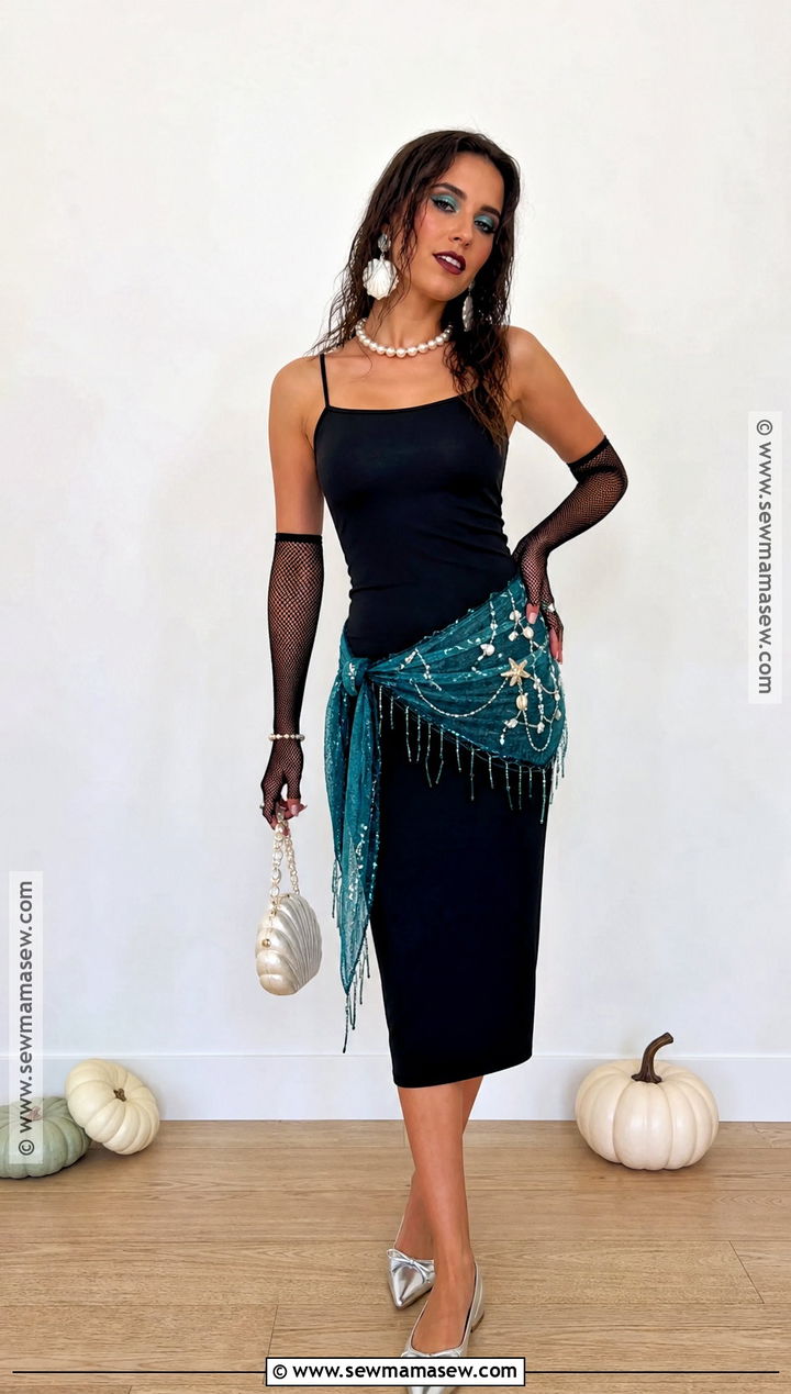 Last Minute Black Dress Siren Costume - 50 siren costume ideas