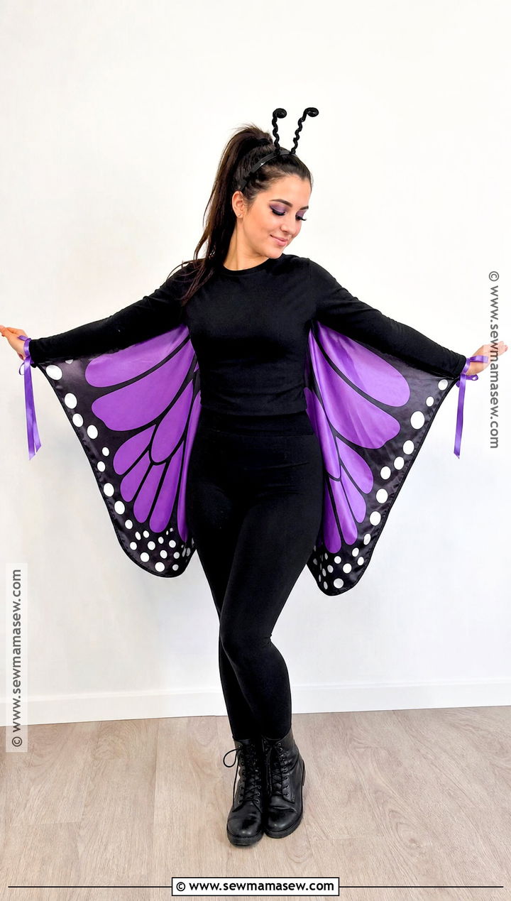 Last Minute Butterfly Costume With Black Leggings - 30 Butterfly Costume Women's Ideas