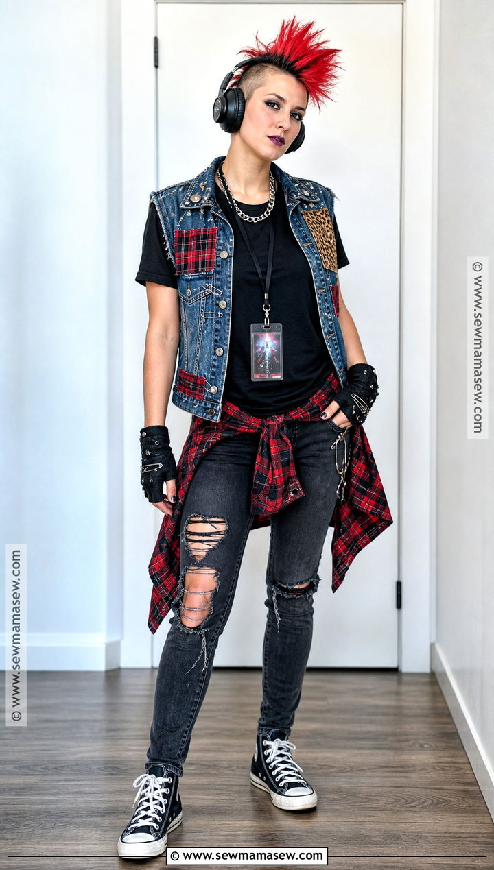 Last Minute DIY Punk Rocker Costume - 30 punk halloween costume ideas