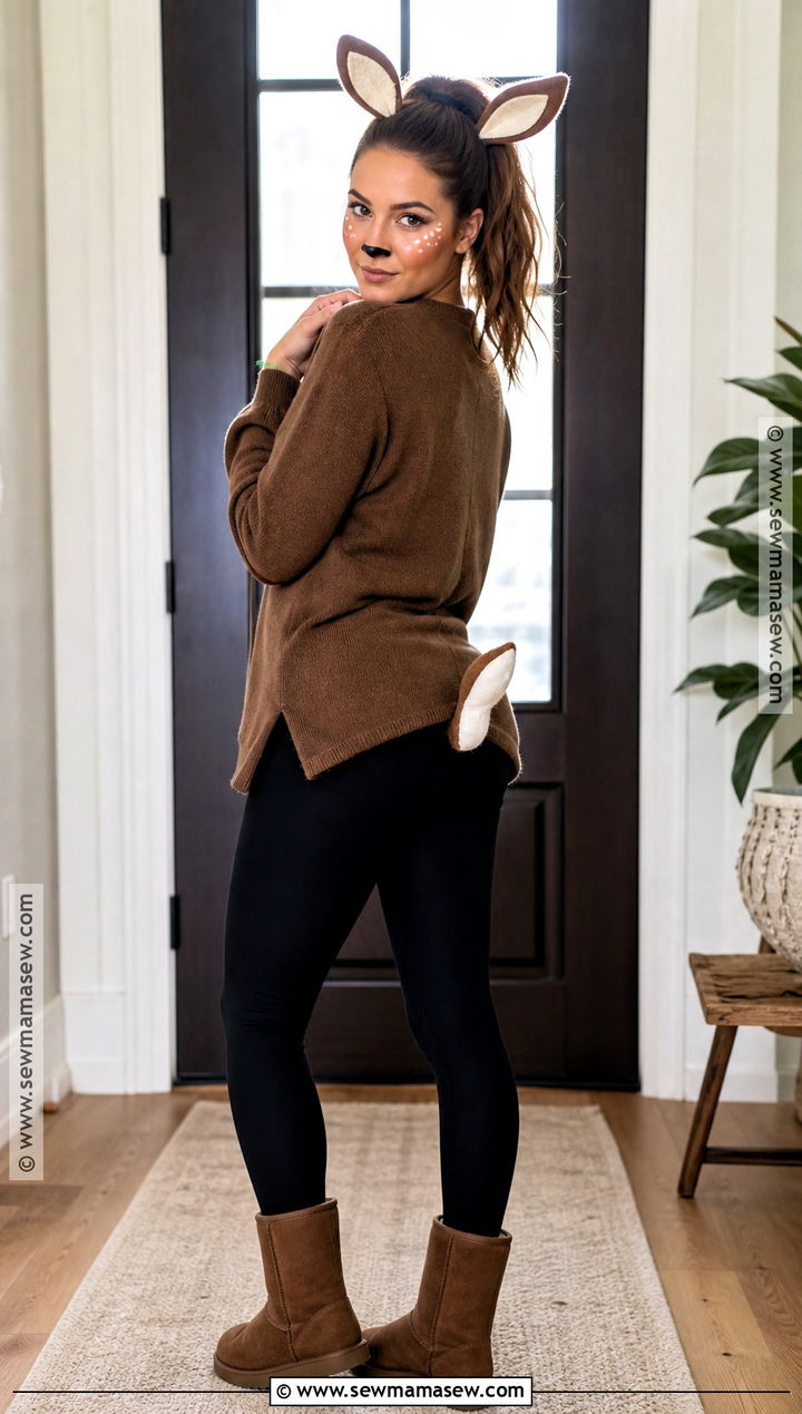 Last Minute Fawn Costume With Brown Basics - 30 fawn halloween costume ideas