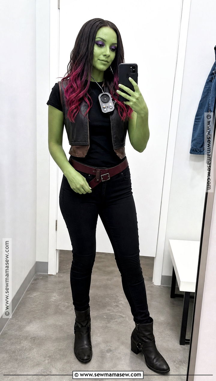 Last Minute Gamora Costume With Green Makeup - 35 gamora costume ideas