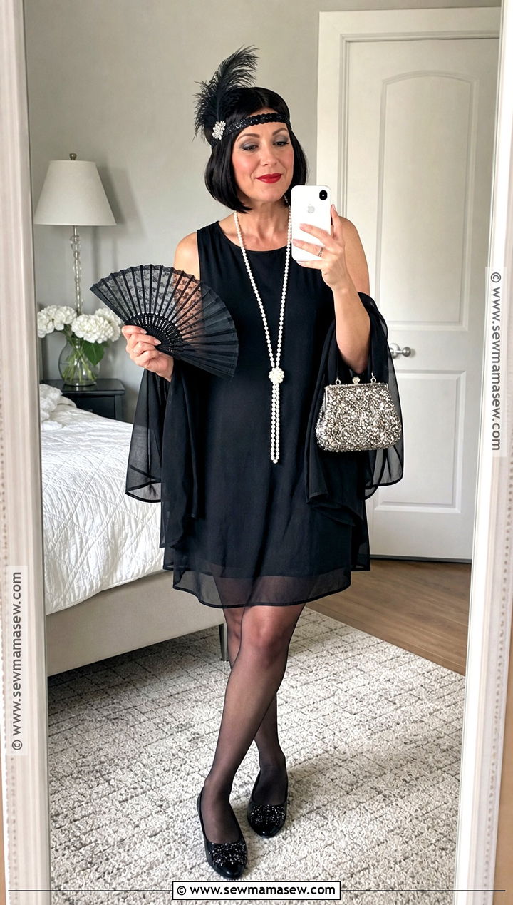 Last Minute Little Black Dress Flapper Costume - 30 flapper halloween costumes