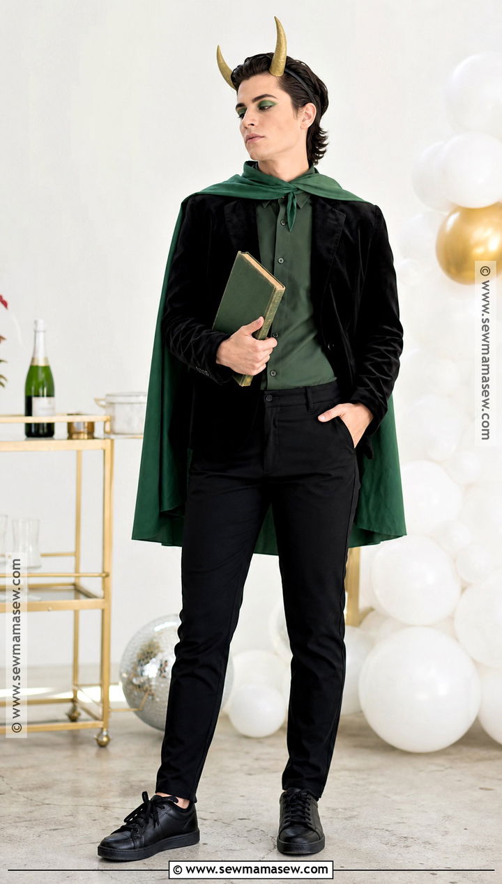 Last Minute Loki Costume With Black And Green Clothes - 35 loki costume ideas
