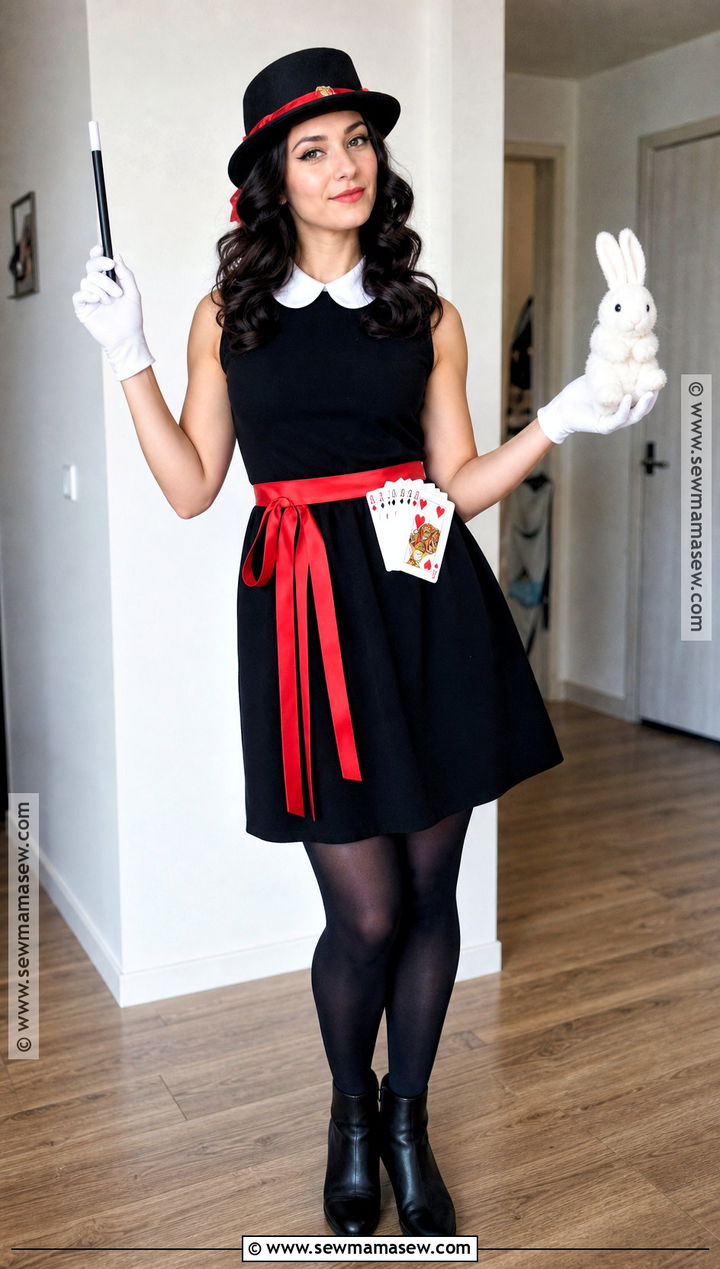 Last Minute Magician Costume With Little Black Dress - 35 Magician Costume Ideas for Women
