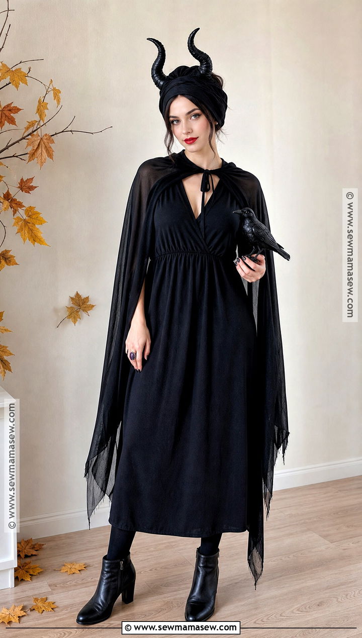 Last Minute Maleficent Costume With Black Dress - 50 maleficent costume ideas