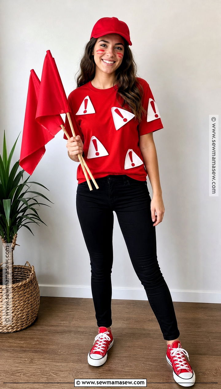 Last Minute Red Flag Costume With T Shirt - 30 red flag costume ideas