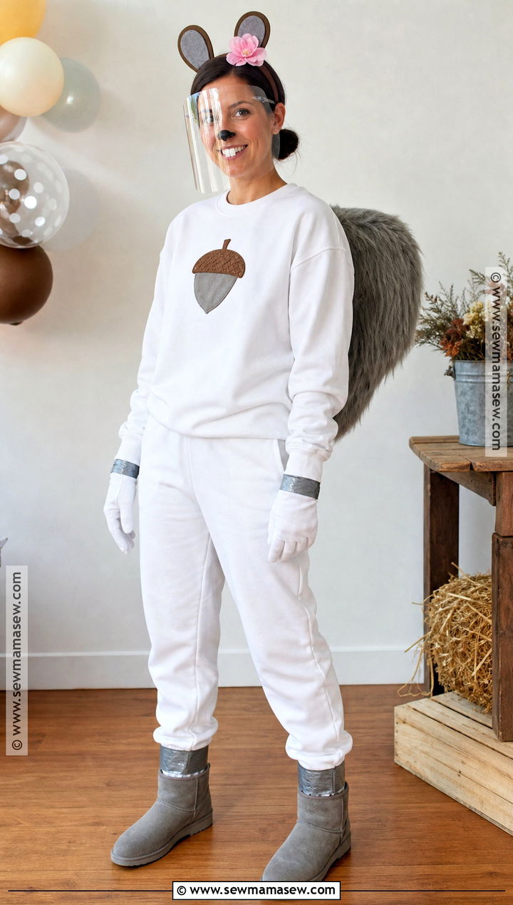 Last Minute Sandy Costume With White Sweatsuit - 30 sandy spongebob costume ideas