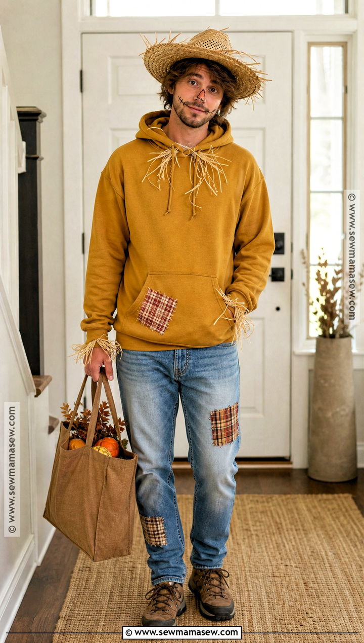 Last Minute Scarecrow Costume With Hoodie - 30 Scarecrow Costume Ideas for Men