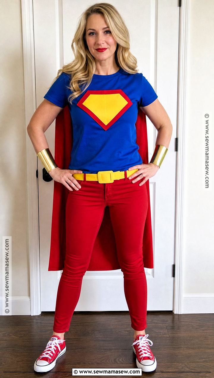 Last Minute Supergirl Costume With Closet Basics - 30 Super Girl Costume Ideas for Women