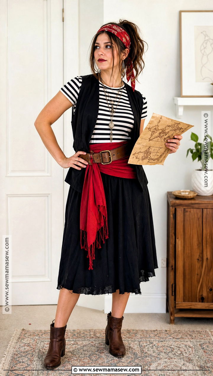 Last Minute T Shirt Pirate Costume - 30 Simple Pirate Costume Ideas for Women