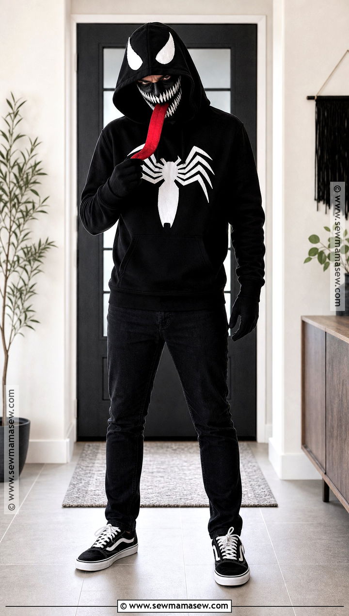 Last Minute Venom Costume With Hoodie - 35 venom costume ideas