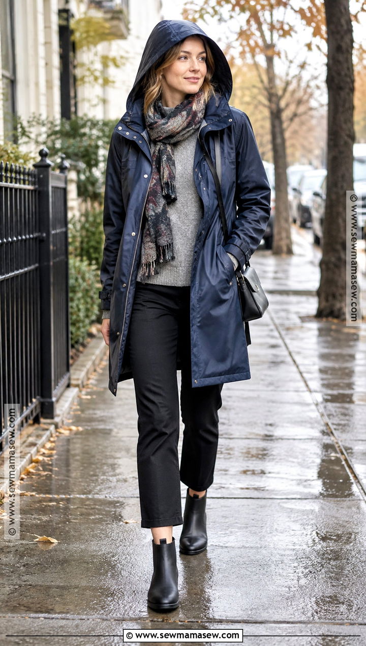 Late Fall Raincoat And Waterproof Boots Outfit - 25 late fall outfits