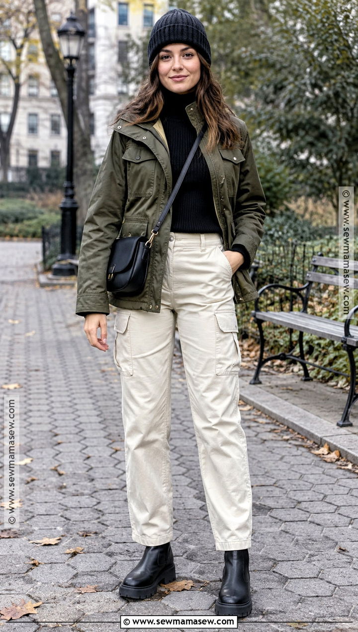 Late Fall Utility Jacket And Cargo Pants Outfit - 25 late fall outfits