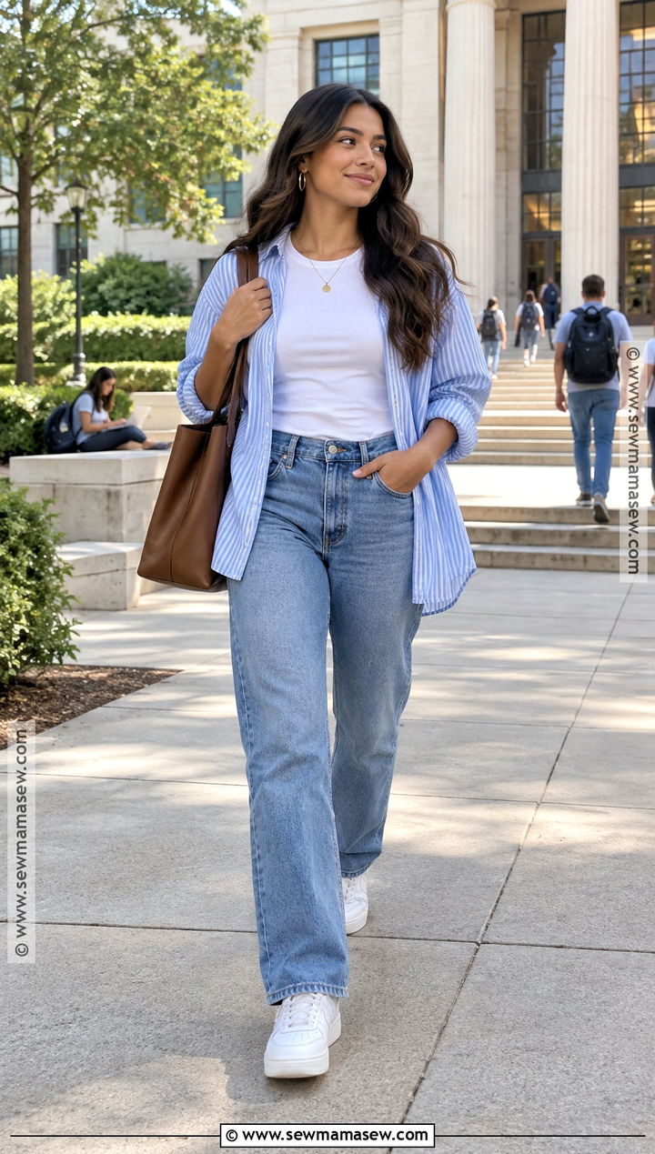Latina Back To School Outfit With A Button Down Shirt - 20 latina back to school outfits