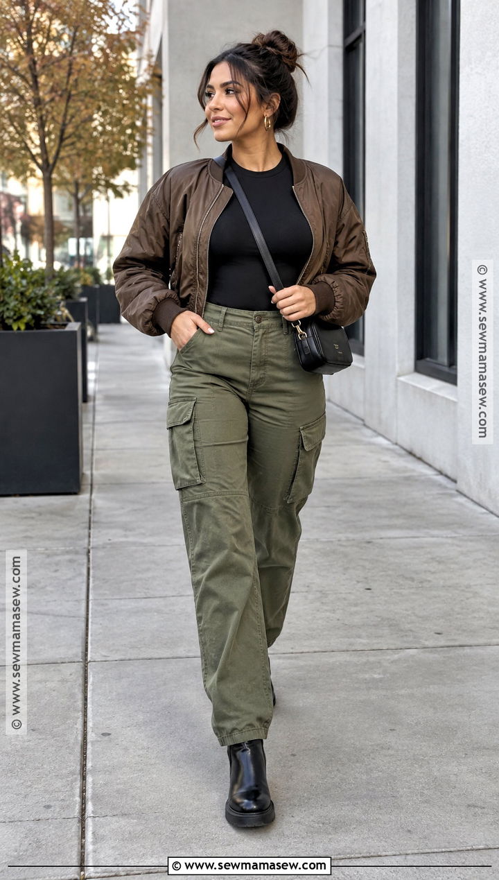 Latina Fall Outfit With Cargo Pants - 25 fall outfits latina