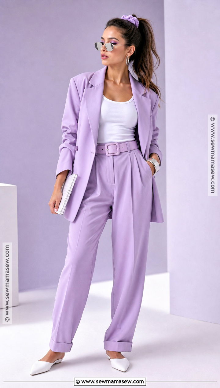 Lavender Miami Vice Costume With White Tank - 30 miami vice costume ideas for women