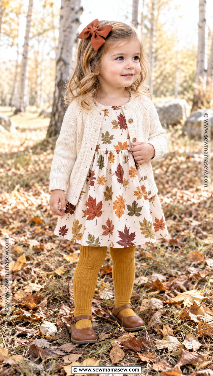 Leaf Print Dress Toddler Thanksgiving Outfit - 25 toddler thanksgiving outfit ideas for girls