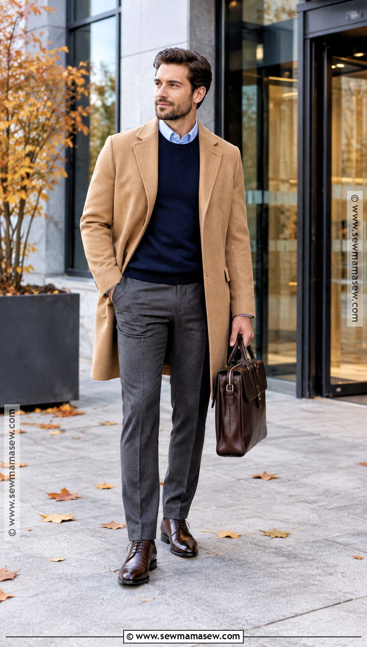 Leather Derby Shoes With Tailored Trousers and Topcoat - 15 fall shoes 2026 for men