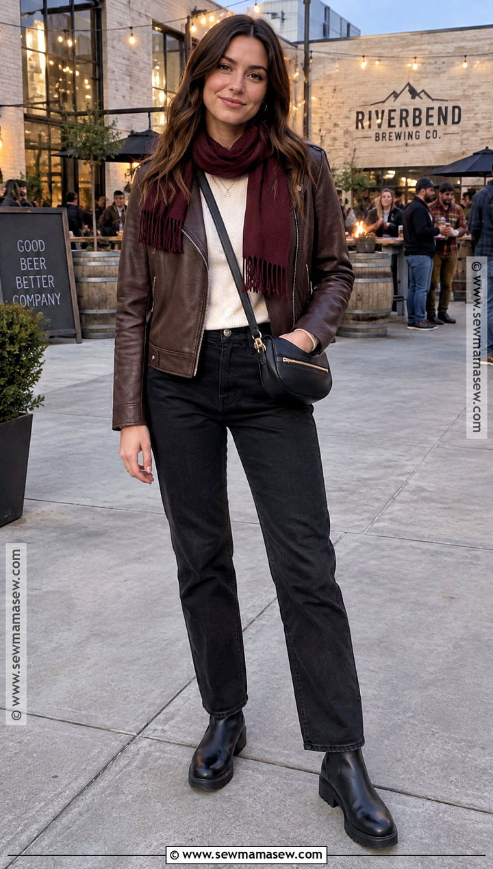 Leather Jacket Beer Festival Outfit - 15 fall beer festival outfit ideas